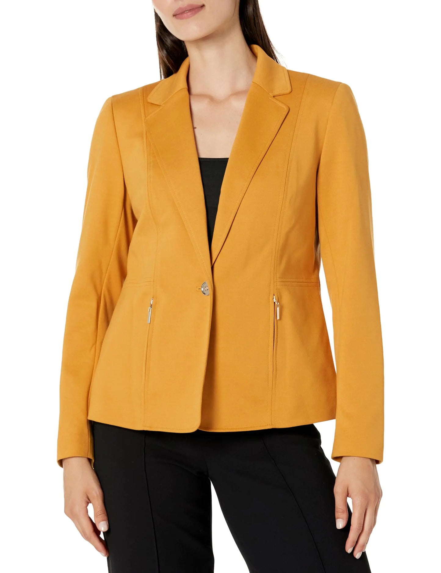 Kasper Women’s Notched Collar Jacket Marigold