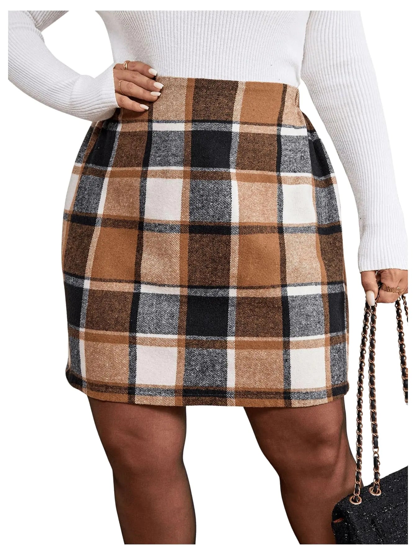 Women’s Plaid High Waisted Mini Skirts