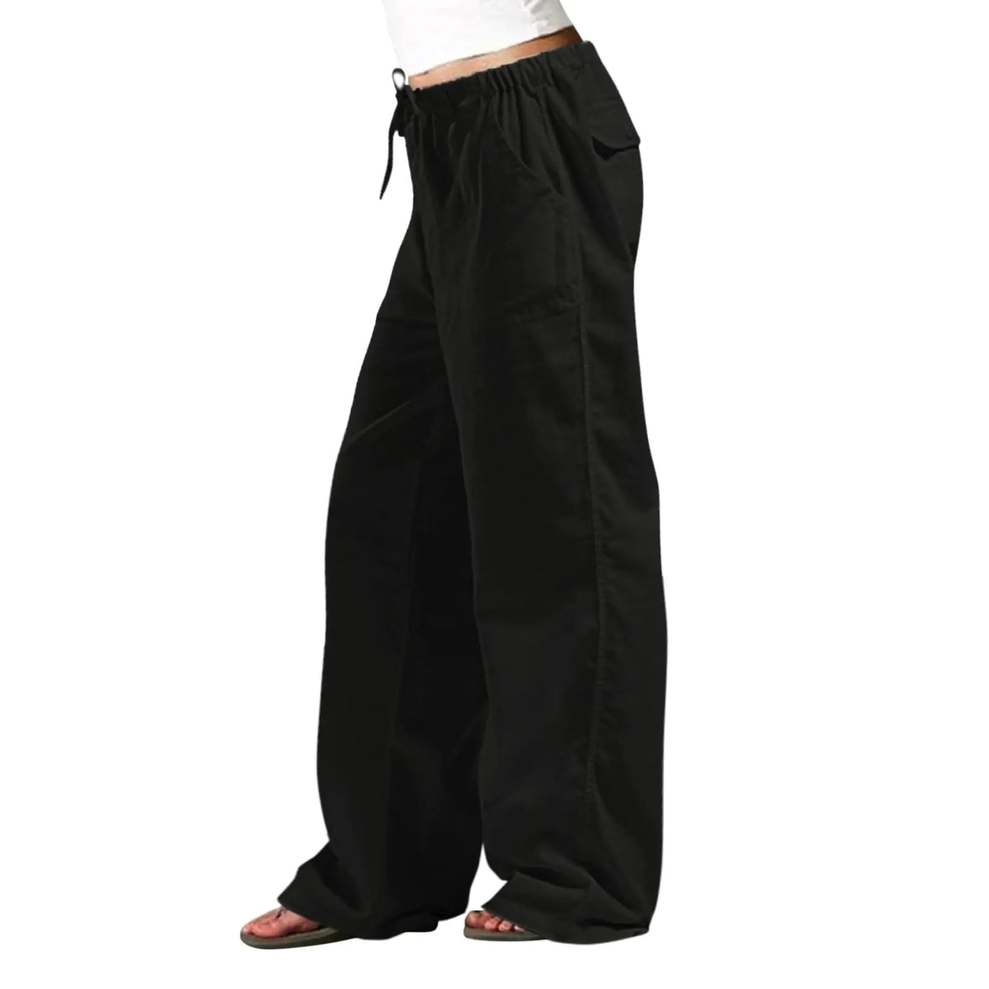 Women Baggy Wide Drawstring Leg Pants
