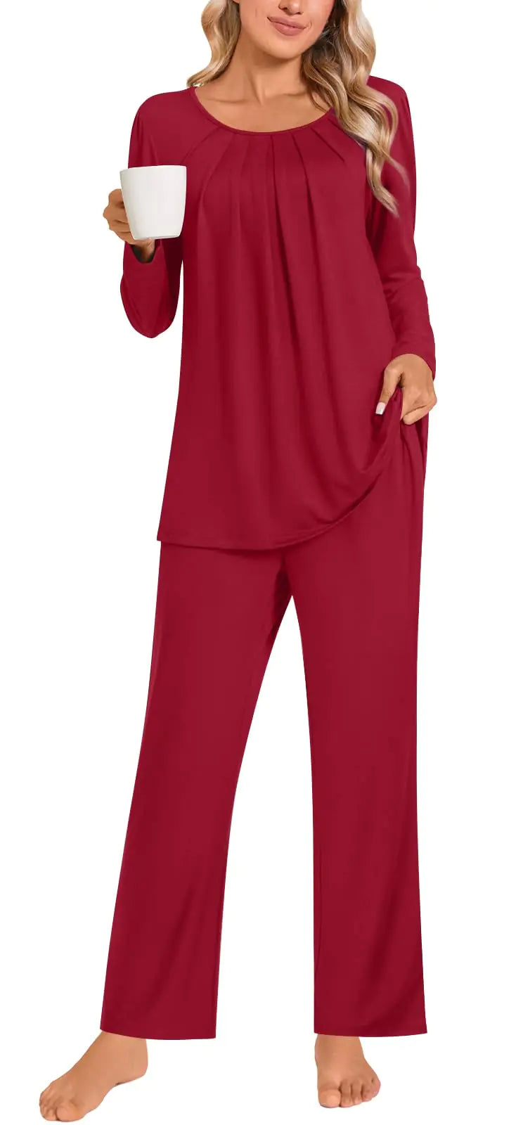 Anymeet Women Soft Pajamas Set