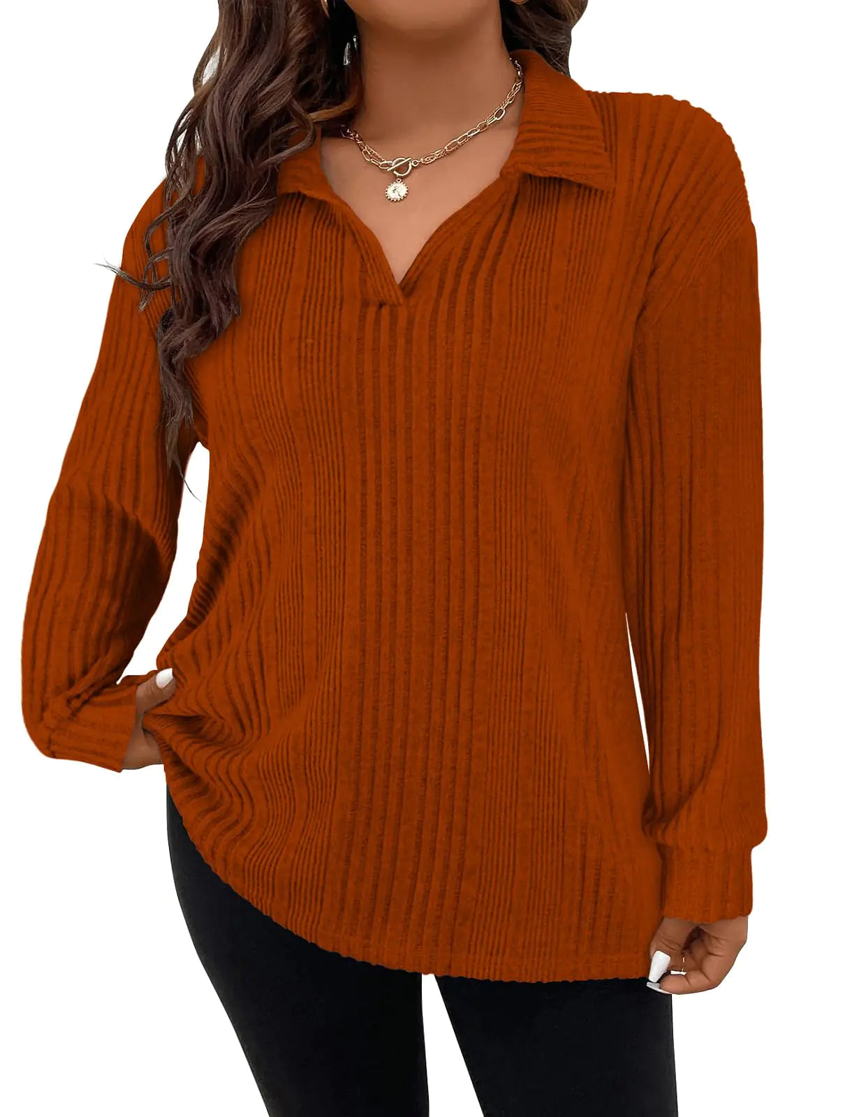 Koscacy Long Sleeve Sweater Tops for Women