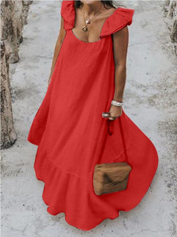 Summer Ruffle Maxi Dress