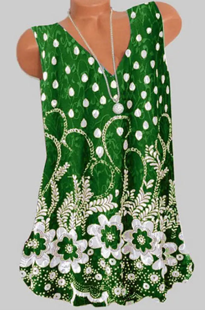 Women Printed Sleeveless Blouse