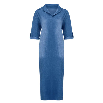 Women Denim Washed Dress