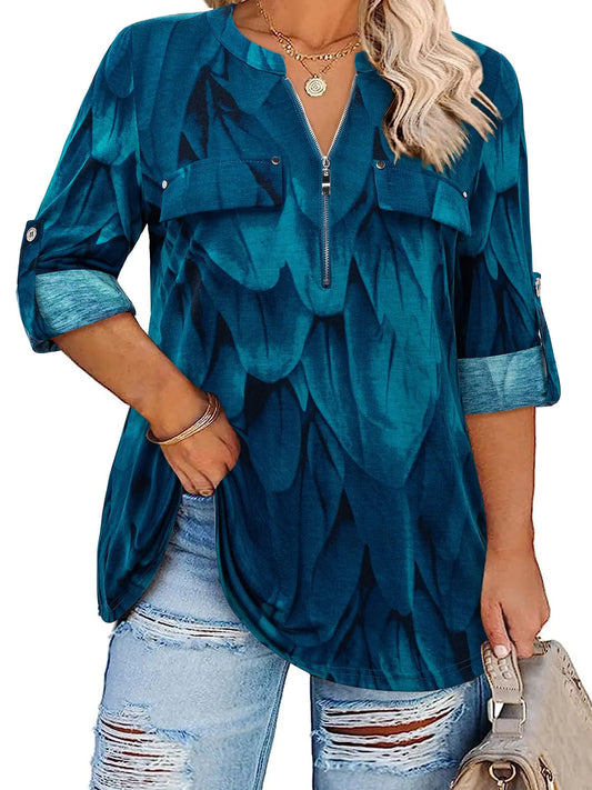 Siddhe Women’s Dressy Casual Shirts 3/4 Sleeve Tops