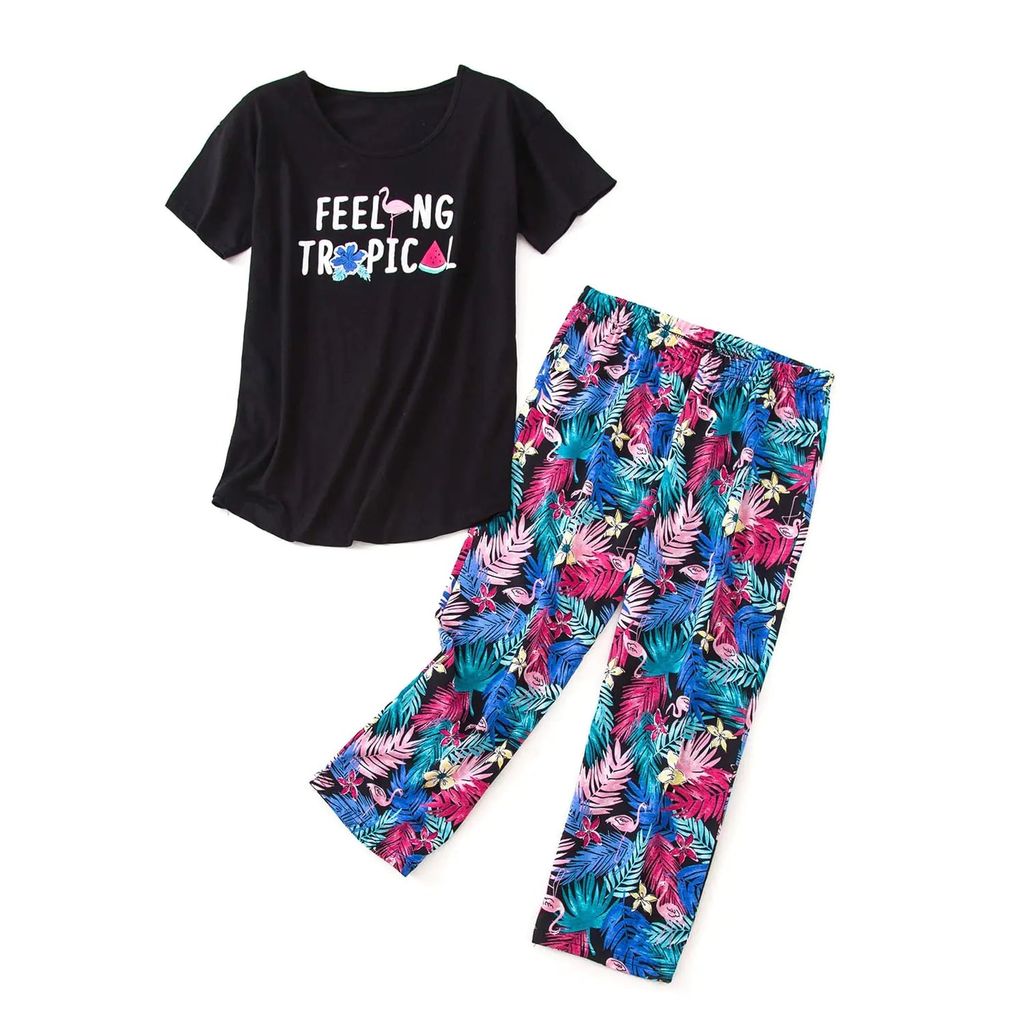 QUCH Women’s Feeling Tropical Pajama Sets