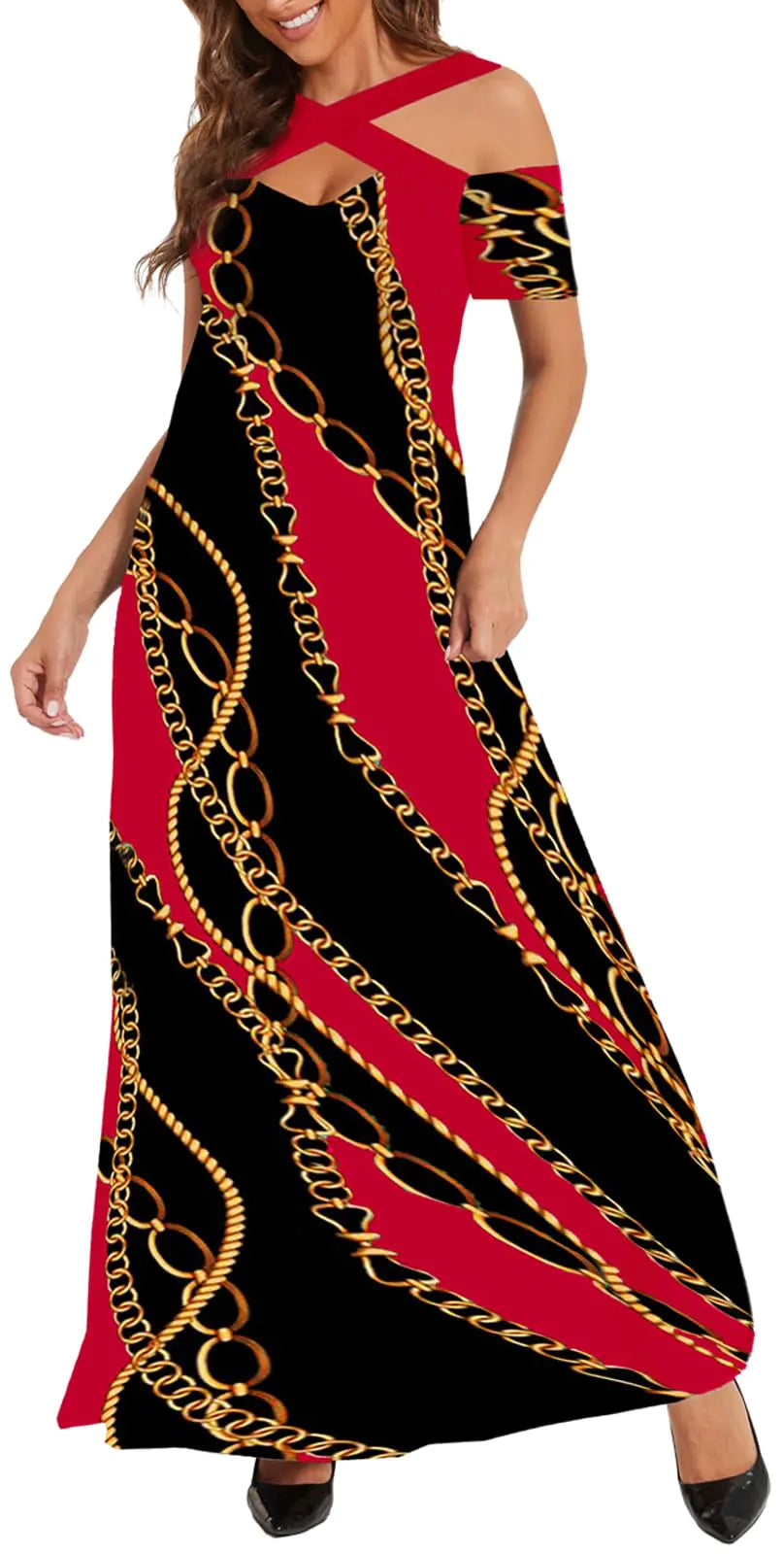 DinyIn Women Loose Sleeveless Maxi Dresses