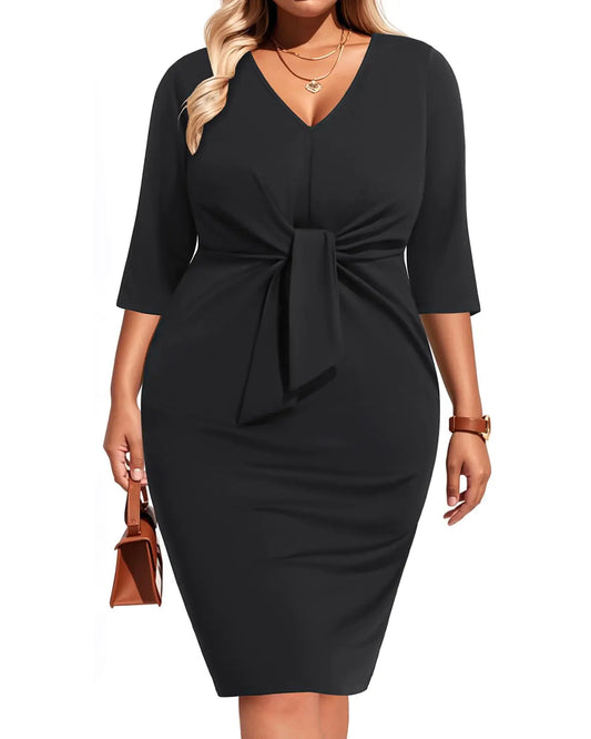 Women Semi Formal Midi Elegant Pencil Dresses