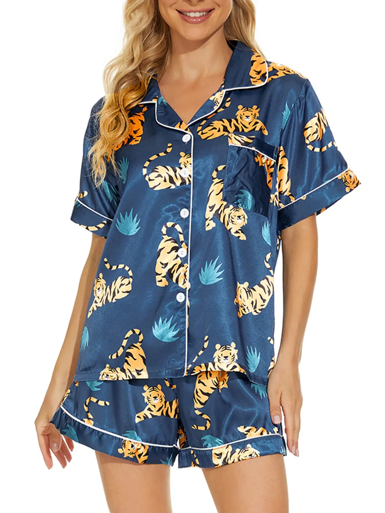 VENTELAN Women’s Pajama Set-Super-Soft Short & Long Sleeve Top With Pants