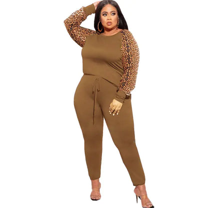 2-Piece Leopard Print Outfit for Women