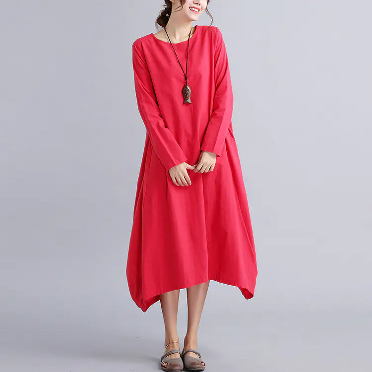 Women Cotton-Linen Dress