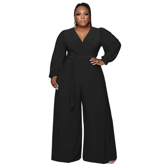 Women High Waist Wide Leg Jumpsuit