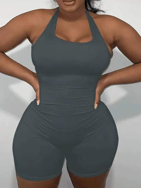 Women Halter Cami Romper