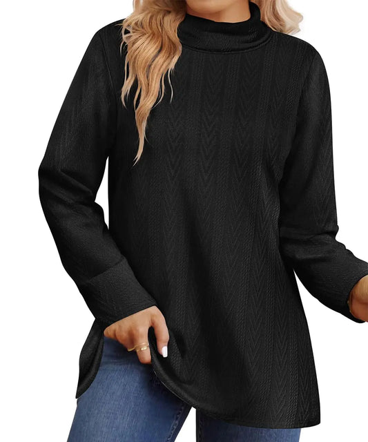 Women Turtleneck Long Sleeve Sweaters Tops