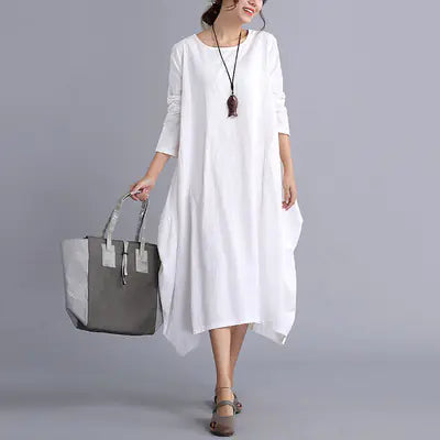 Women Cotton-Linen Dress