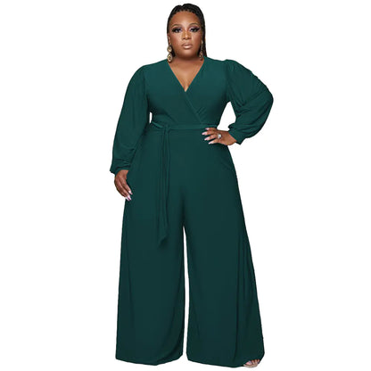 Women High Waist Wide Leg Jumpsuit
