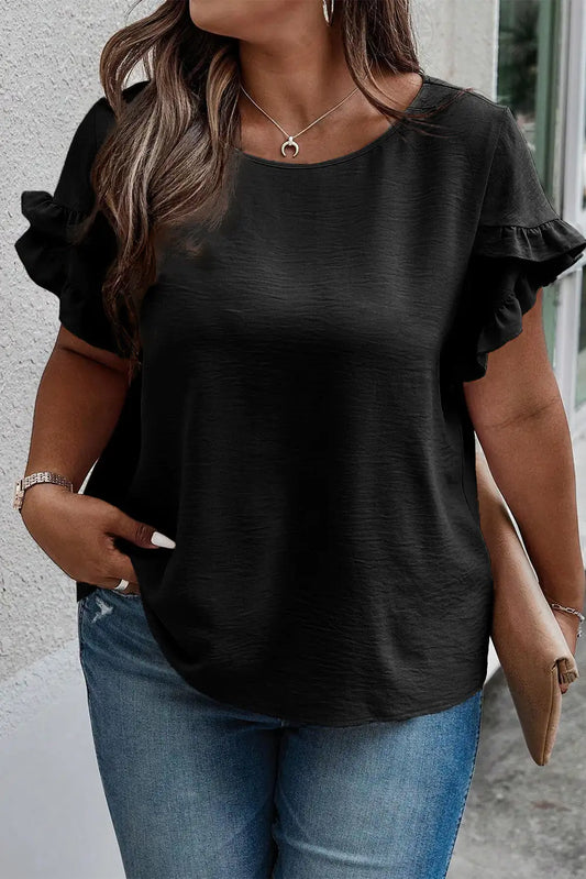 Samantha Ruffled Sleeve Top