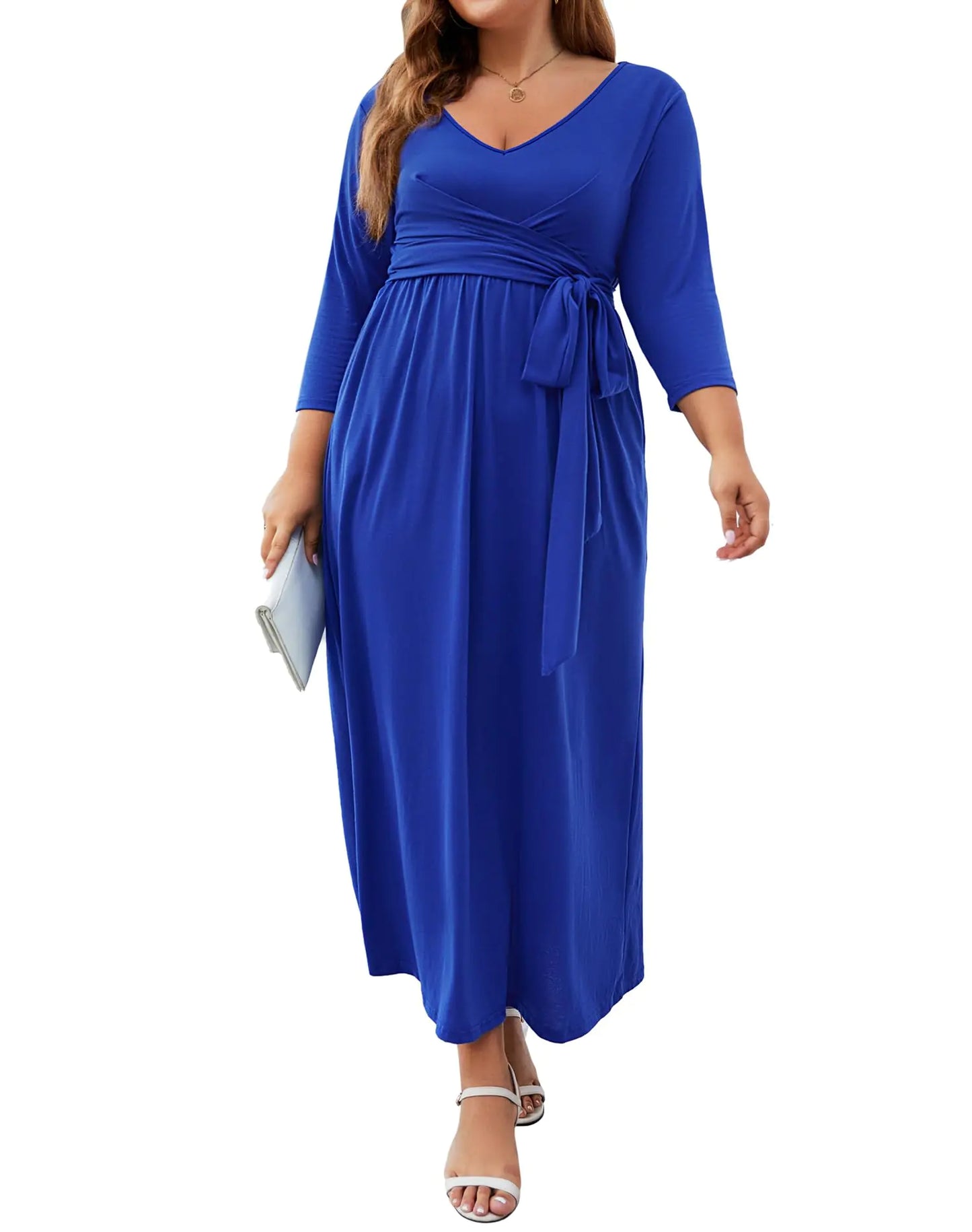 Auciccoo 3/4 Sleeves Women Wrap