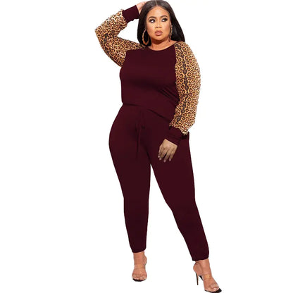 2-Piece Leopard Print Outfit for Women