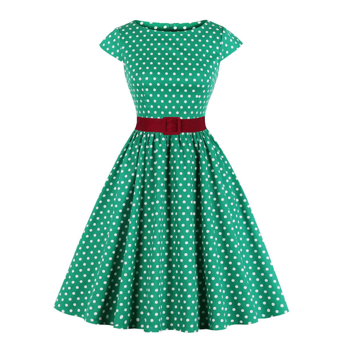 Women Polka Dot Midi Dress