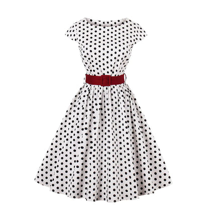 Women Polka Dot Midi Dress