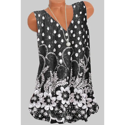 Women Printed Sleeveless Blouse