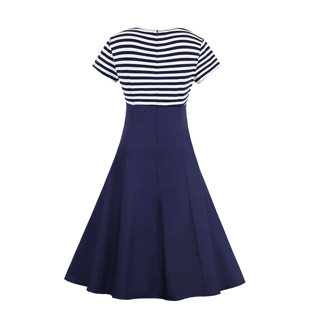 Women's Retro Striped Dress