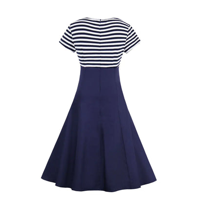 Women's Retro Striped Dress
