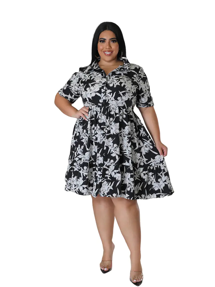 Women Floral Print A-Line Dress