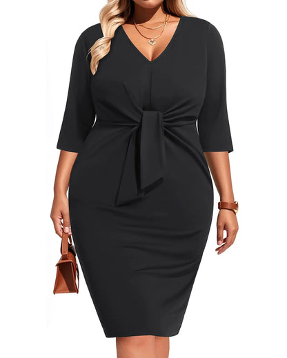Women Semi Formal Midi Elegant Pencil Dresses