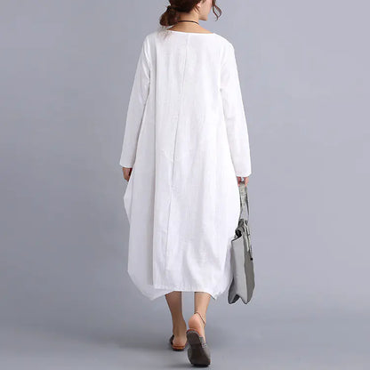 Women Cotton-Linen Dress