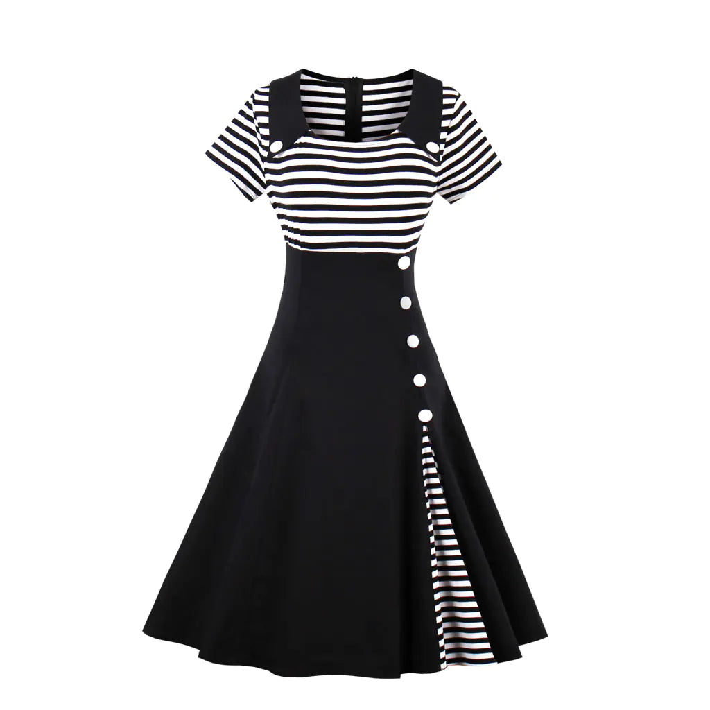 Women's Retro Striped Dress