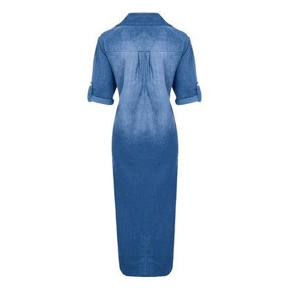Women Denim Washed Dress