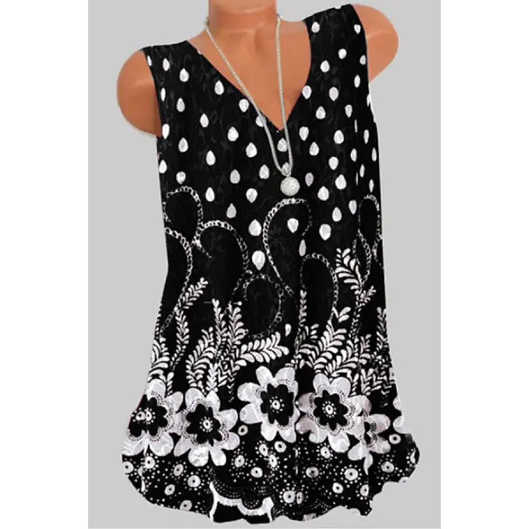 Women Printed Sleeveless Blouse