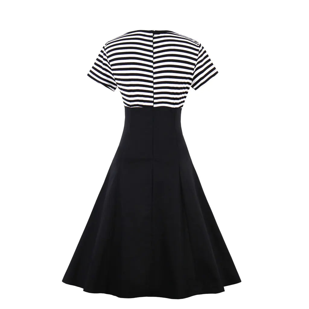 Women's Retro Striped Dress