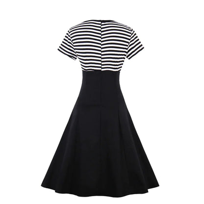 Women's Retro Striped Dress