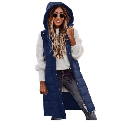 Women’s Sleeveless Lightweight Puffer Hooded Jacket
